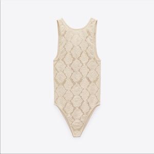 Cream seamless Zara bodysuit NWOT